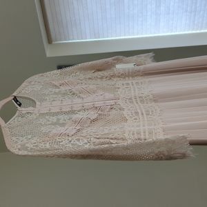 Zara midi dress, size XL, dusty pink, taupe, never worn tags still on.